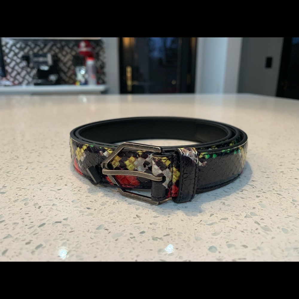 Saint Laurent Paris YSL Snake Skin Belt Size 85cm